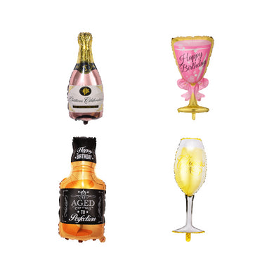 Exquisite Bottle & Glass-Shaped Foil Balloons