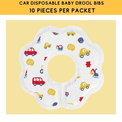 10pcs Disposable Baby Bibs & Food Mats & Drool Bibs