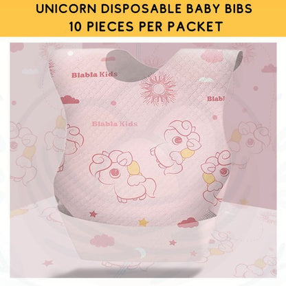 10pcs Disposable Baby Bibs & Food Mats & Drool Bibs