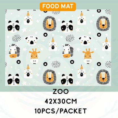 10pcs Disposable Baby Bibs & Food Mats & Drool Bibs