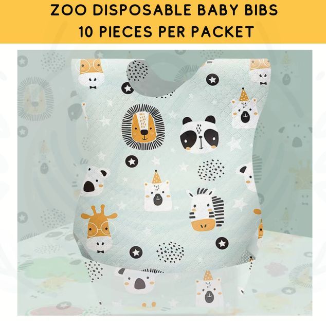10pcs Disposable Baby Bibs & Food Mats & Drool Bibs