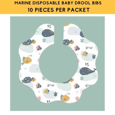 10pcs Disposable Baby Bibs & Food Mats & Drool Bibs