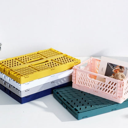 Collapsible Plastic Storage Basket, Desktop Organizer & Multi-Purpose Storage Box