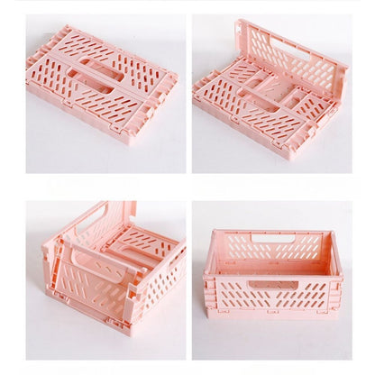 Collapsible Plastic Storage Basket, Desktop Organizer & Multi-Purpose Storage Box