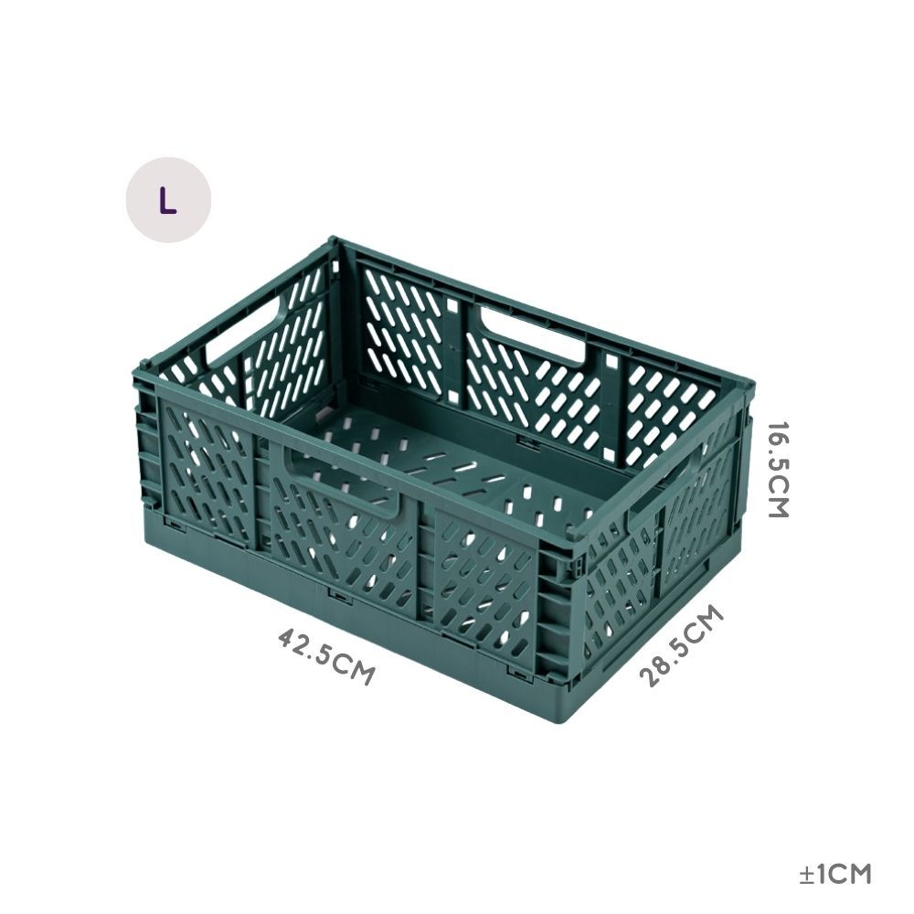 Collapsible Plastic Storage Basket, Desktop Organizer & Multi-Purpose Storage Box