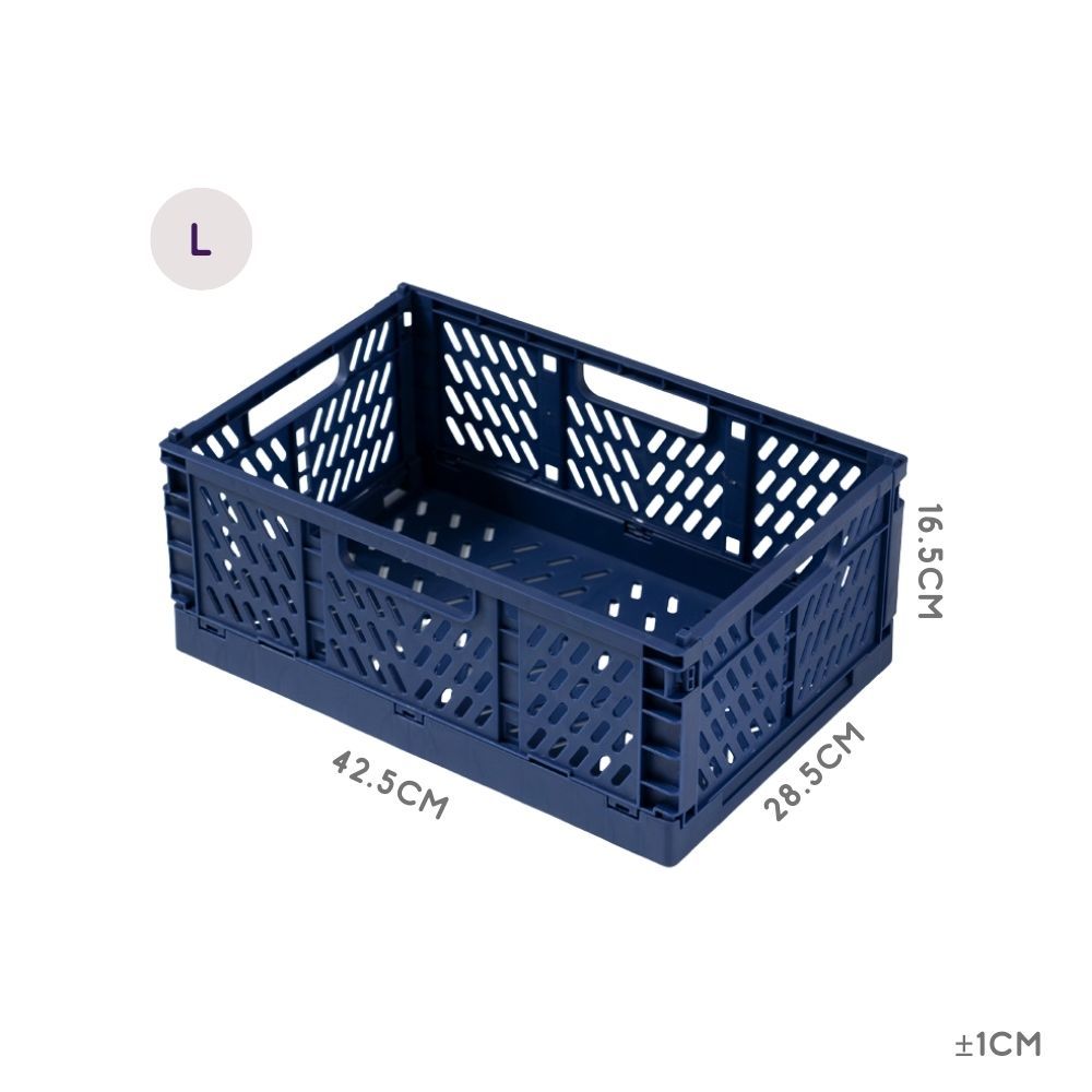 Collapsible Plastic Storage Basket, Desktop Organizer & Multi-Purpose Storage Box