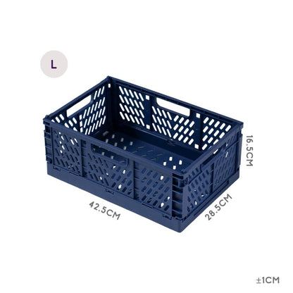 Collapsible Plastic Storage Basket, Desktop Organizer & Multi-Purpose Storage Box