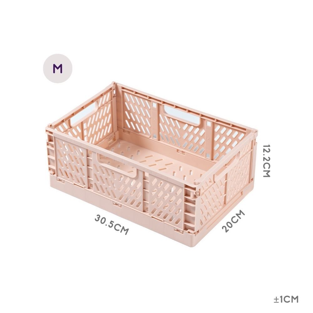 Collapsible Plastic Storage Basket, Desktop Organizer & Multi-Purpose Storage Box
