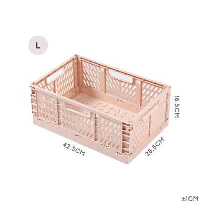 Collapsible Plastic Storage Basket, Desktop Organizer & Multi-Purpose Storage Box