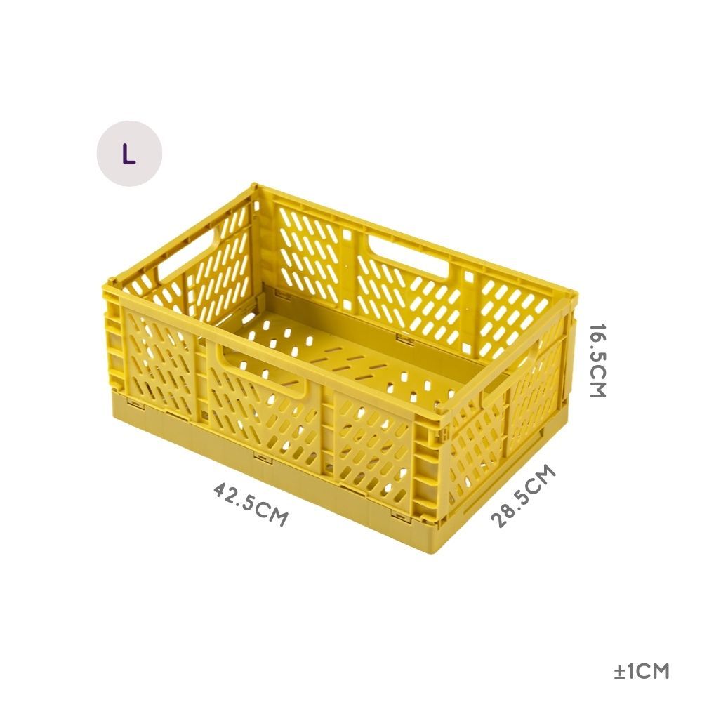 Collapsible Plastic Storage Basket, Desktop Organizer & Multi-Purpose Storage Box