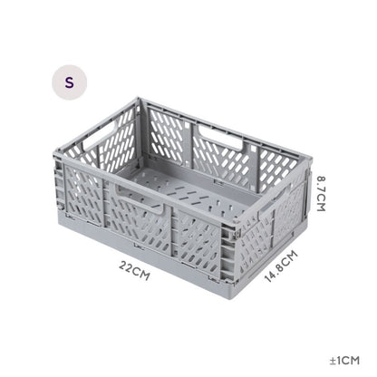 Collapsible Plastic Storage Basket, Desktop Organizer & Multi-Purpose Storage Box