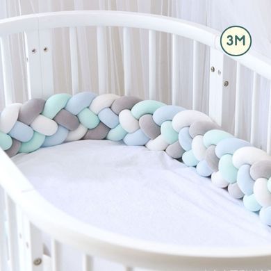 Thick 4-Strand Baby Crib Bumper