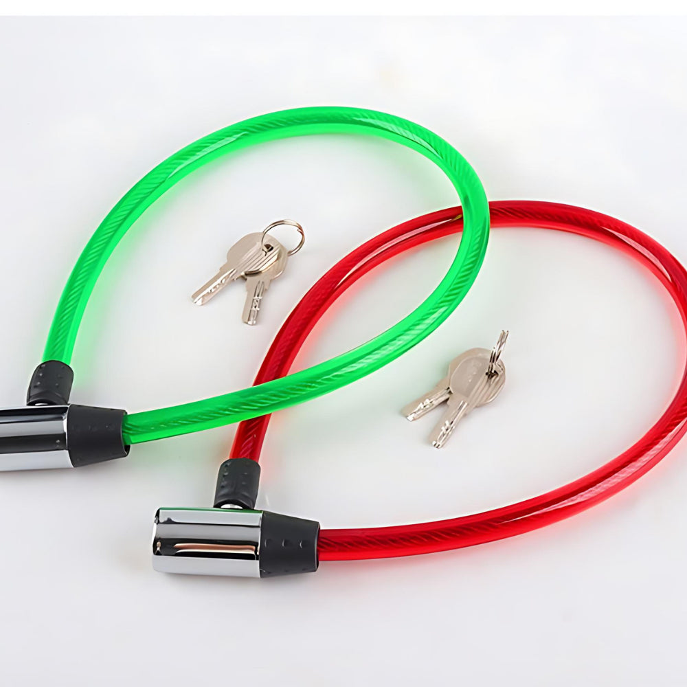 Heavy-Duty Bicycle Lock, 5-Digit Combination Cable Lock or Key Lock