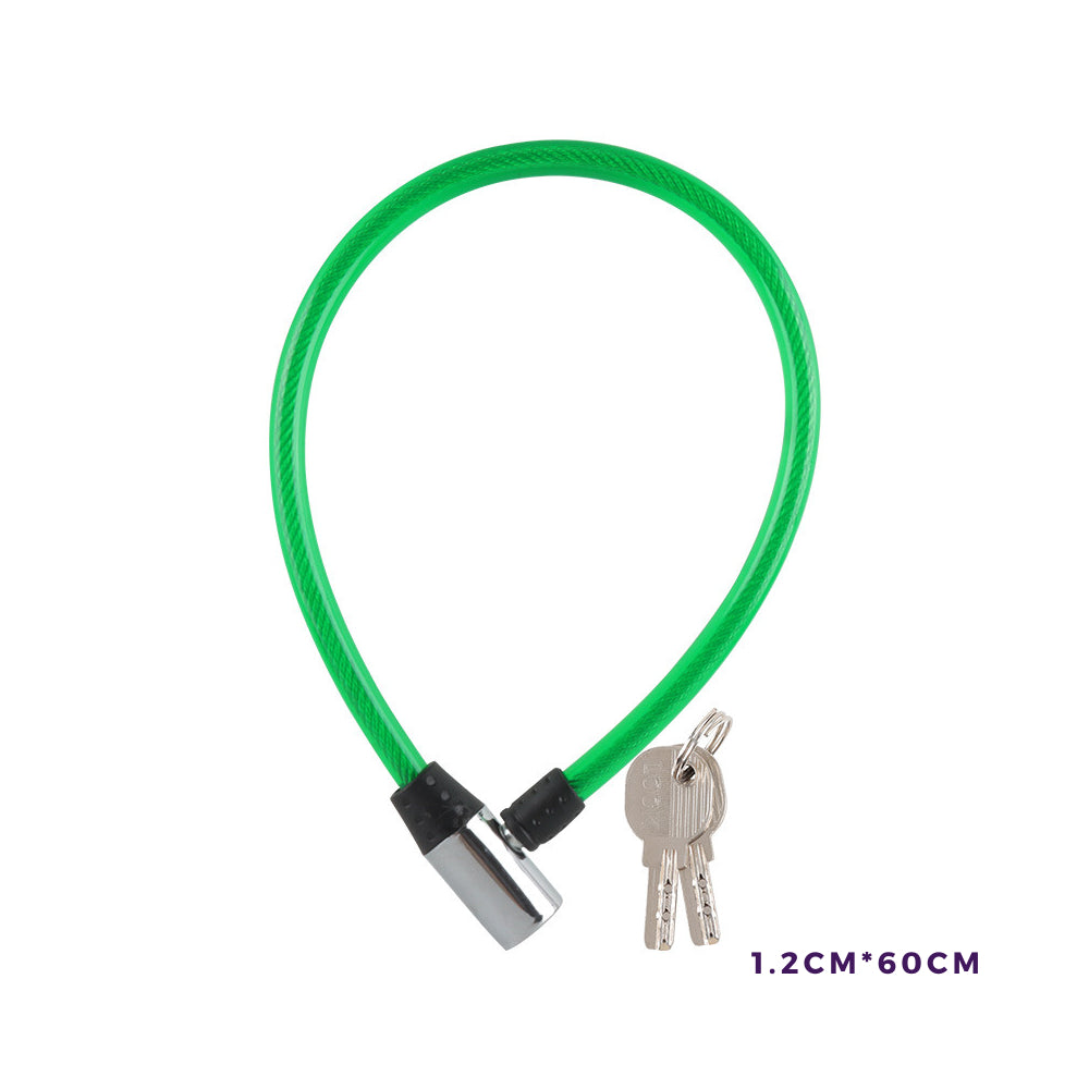 Heavy-Duty Bicycle Lock, 5-Digit Combination Cable Lock or Key Lock