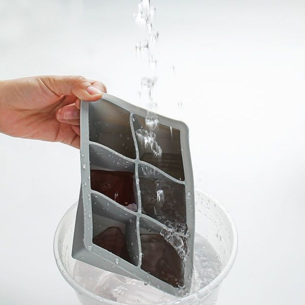 Silicone Ice Cube Tray, Round, Square, Skull, Bear, Heart & Rose Molds for Ice Balls and Large Cubes