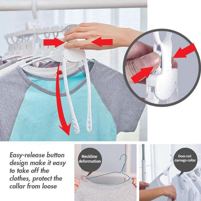 8-In-1 Magic Hanger Clothes Drying Rack Organizer
