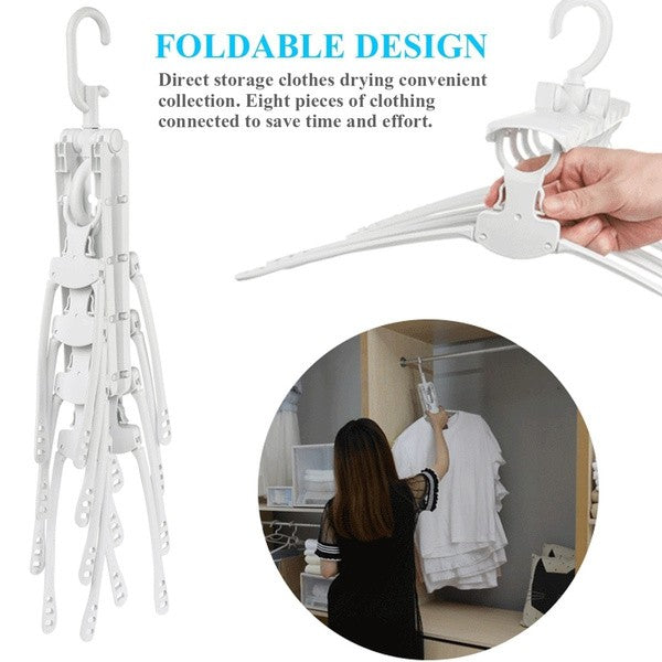 8-In-1 Magic Hanger Clothes Drying Rack Organizer