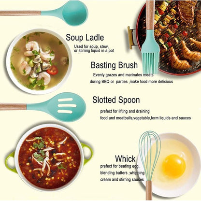11pcs Silicone Kitchenware Cooking Utensils Set