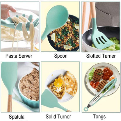 11pcs Silicone Kitchenware Cooking Utensils Set