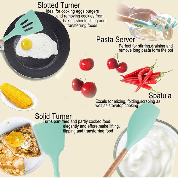 11pcs Silicone Kitchenware Cooking Utensils Set