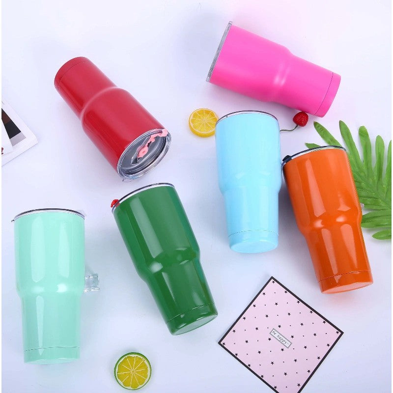 Insulated Tumbler Mug & Stainless Steel Cup Bundle