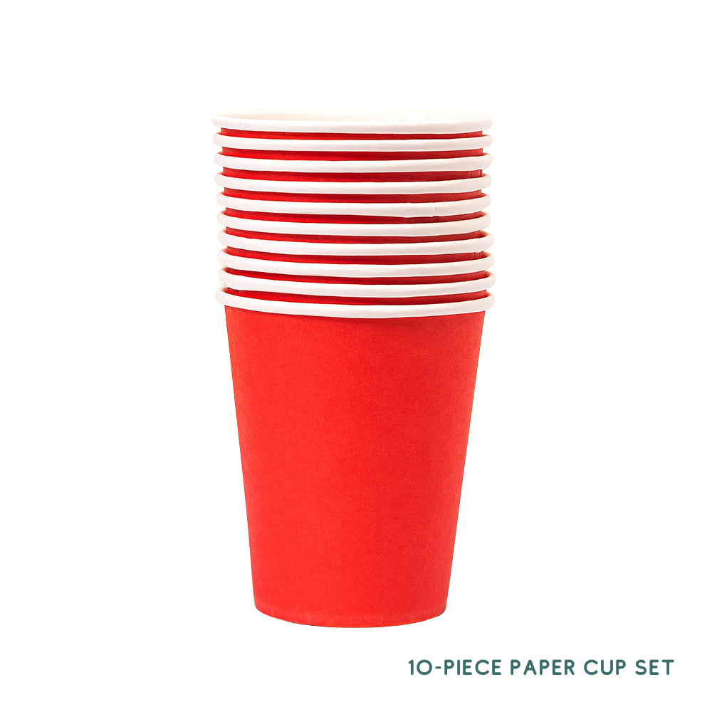 10 Piece Colourful Disposable Paper Cups and Paper Plates Set DIY Craft