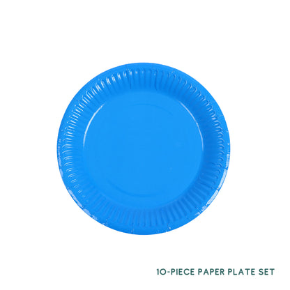 10 Piece Colourful Disposable Paper Cups and Paper Plates Set DIY Craft