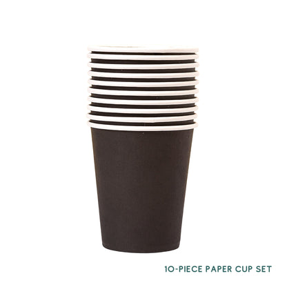 10 Piece Colourful Disposable Paper Cups and Paper Plates Set DIY Craft