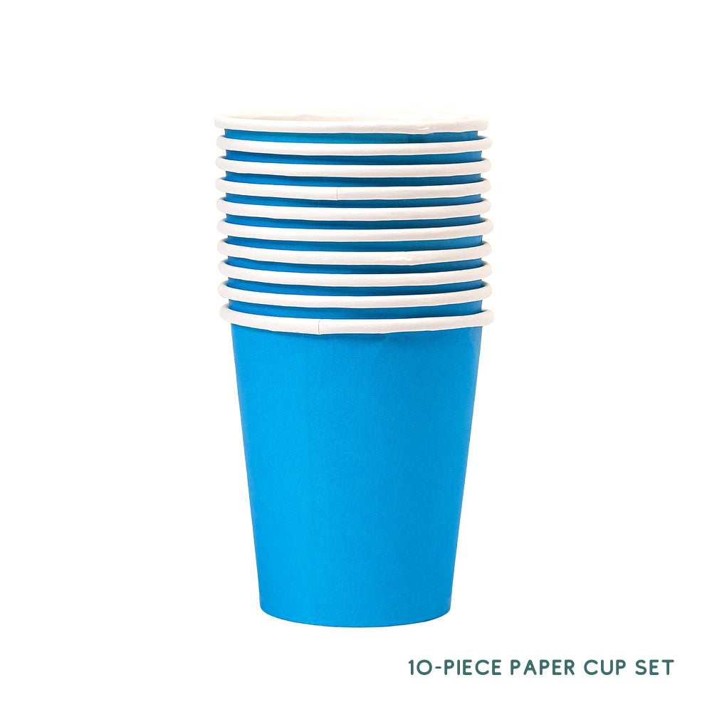 10 Piece Colourful Disposable Paper Cups and Paper Plates Set DIY Craft