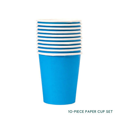 10 Piece Colourful Disposable Paper Cups and Paper Plates Set DIY Craft