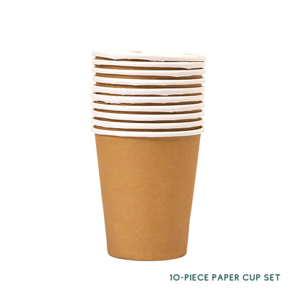 10 Piece Colourful Disposable Paper Cups and Paper Plates Set DIY Craft
