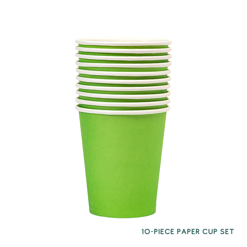 10 Piece Colourful Disposable Paper Cups and Paper Plates Set DIY Craft