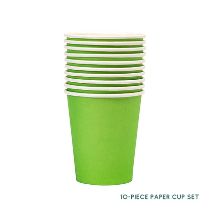 10 Piece Colourful Disposable Paper Cups and Paper Plates Set DIY Craft