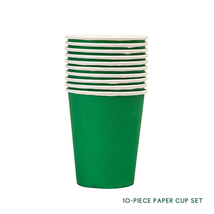 10 Piece Colourful Disposable Paper Cups and Paper Plates Set DIY Craft