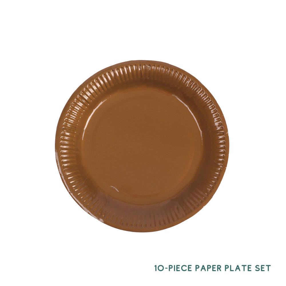 10 Piece Colourful Disposable Paper Cups and Paper Plates Set DIY Craft