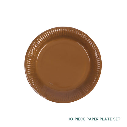 10 Piece Colourful Disposable Paper Cups and Paper Plates Set DIY Craft