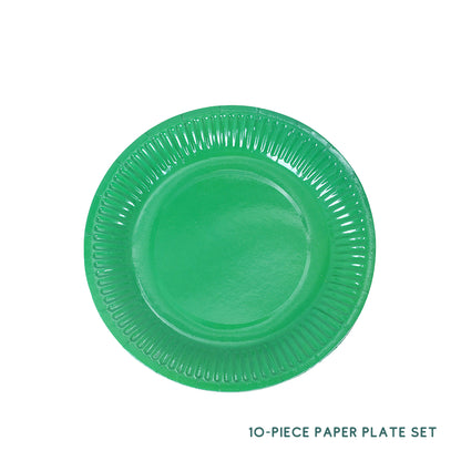 10 Piece Colourful Disposable Paper Cups and Paper Plates Set DIY Craft
