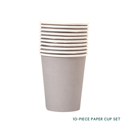 10 Piece Colourful Disposable Paper Cups and Paper Plates Set DIY Craft
