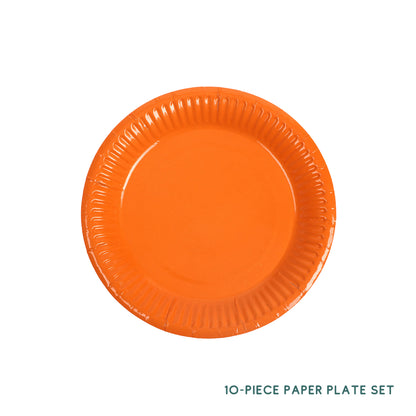 10 Piece Colourful Disposable Paper Cups and Paper Plates Set DIY Craft