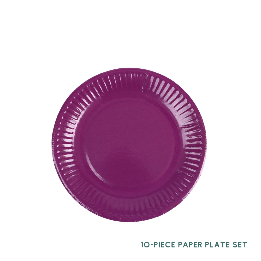10 Piece Colourful Disposable Paper Cups and Paper Plates Set DIY Craft