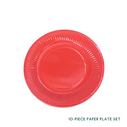 10 Piece Colourful Disposable Paper Cups and Paper Plates Set DIY Craft
