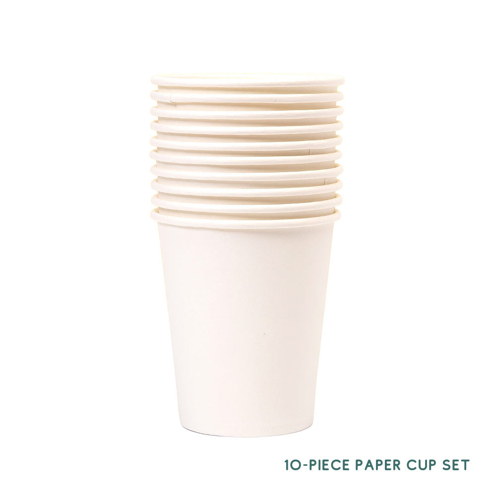 10 Piece Colourful Disposable Paper Cups and Paper Plates Set DIY Craft