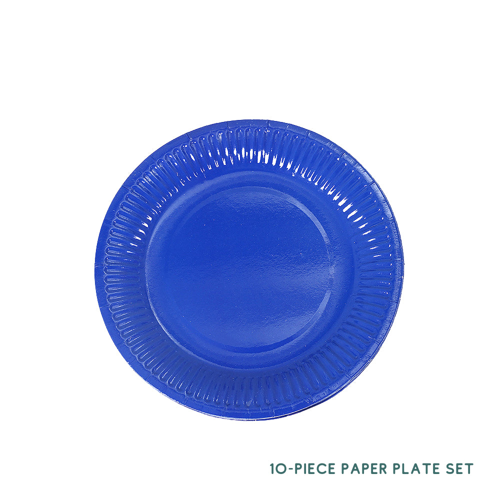 10 Piece Colourful Disposable Paper Cups and Paper Plates Set DIY Craft