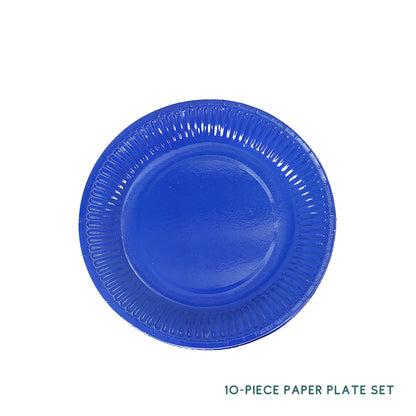 10 Piece Colourful Disposable Paper Cups and Paper Plates Set DIY Craft