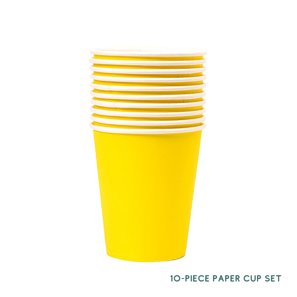10 Piece Colourful Disposable Paper Cups and Paper Plates Set DIY Craft