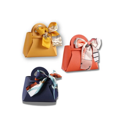 DIY Foldable Handbag Party Wedding Gift Bag Ribbon Bag Scarf