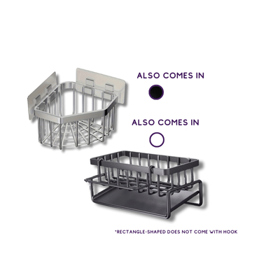 Non Drilling Steel Kitchen Sink Storage Rack Sponge Holder Organizer