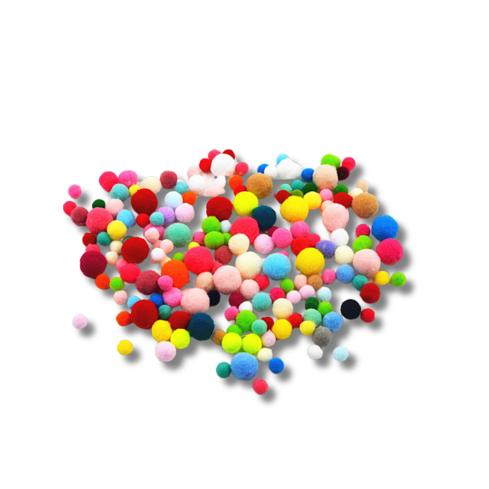 Mixed Color Pom Poms