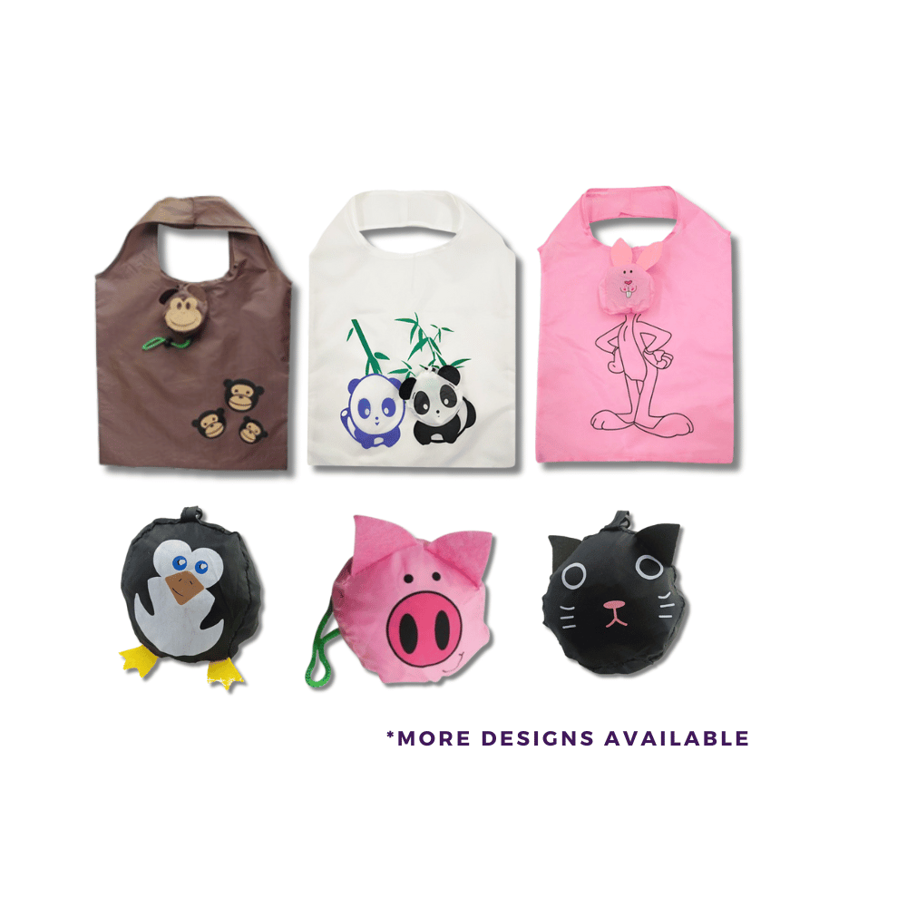 Cute Animal Foldable Shopping Bag Eco Friendly Reusable Tote
