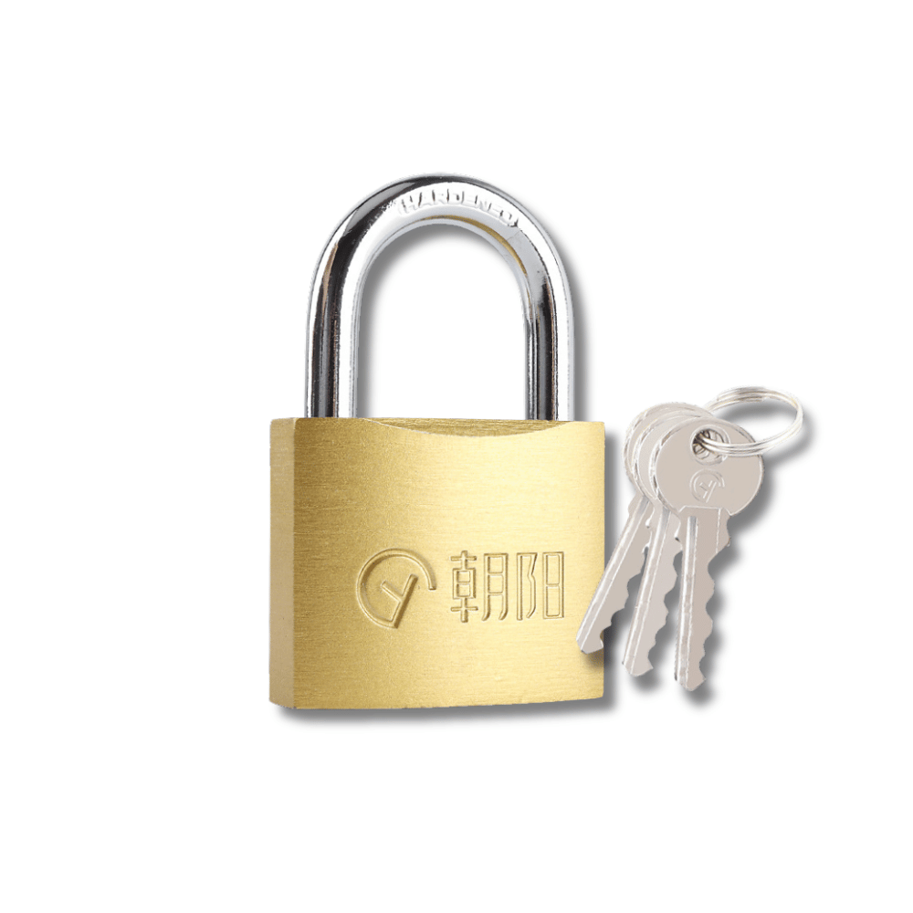 Secure Brass Plated Padlock Waterproof Rustproof Anti Theft Lock